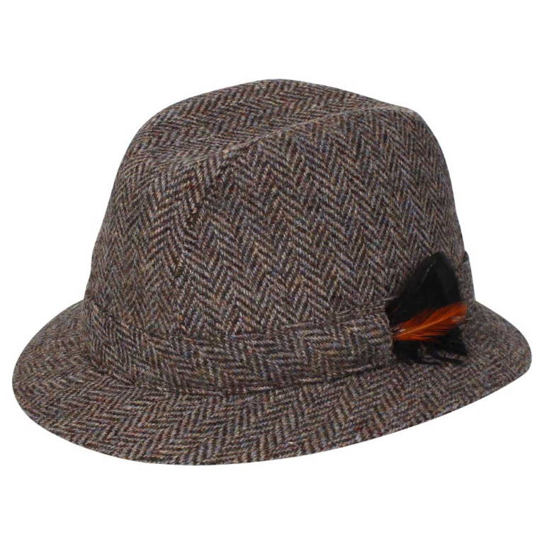 Harris Tweed Trilby Hat – Rheged Trilby | Rheged Hats and Caps